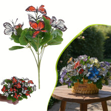 2026 New 11.4in 3D Printed Artificial Butterfly Flower, Realistic Simulation for Wedding Aisle, Stage & Event Decor