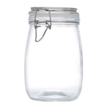 Lufttette oppbevaringskrukker i glass med låsbare lokk, sett med 4