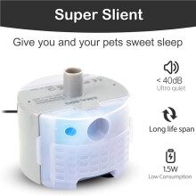 2X Cat Water Fountain Pump, Pet Water Fountain Replacement Pump SMA-800 Submersible Motor for Stainless Steel Indoor
