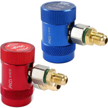 R1234yf A/C quick coupler adapter set with 1/4 inch flare