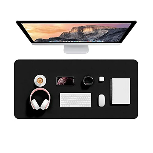 Skinnmusematte PU stor skrivebordsmatte for kontor og studier