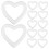 Ritagli di gommapiuma a forma di cuore con glitter, 18 pezzi 6