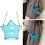Star-shaped evening bag with metal chain strap PVC 2