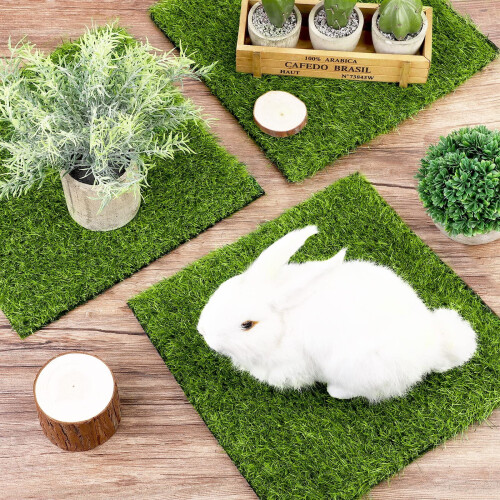 Artificial Grass Mats 12x12 Inch 6-Pack with Drainage 2
