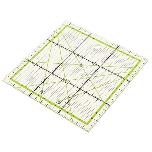 Klar plastik quiltelineal 15x15cm