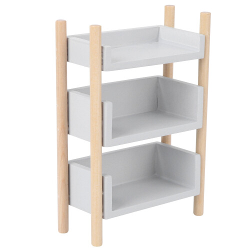 Étagère en bois grise pour jeux d'imitation 1