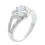 Love Heart Crystal Wedding Ring Sterling Silver 2