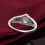 Love Heart Crystal Wedding Ring Sterling Silver 6