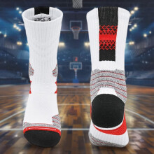 Youth High Top Basketball Socks For Kids Athletic Crew Socks With Arch Support Cushioned Sports Socks For Boys And Girls