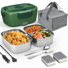 Podgrzewany lunchbox 80W Dual 1.5L304Stal nierdzewna
