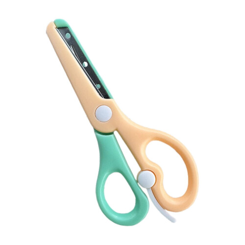 Macaron Color Toddler Safety Scissors Plastic Blunt Tip 2