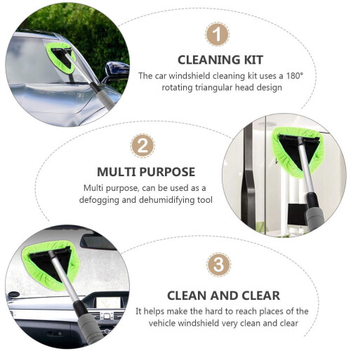 Car Windshield Cleaner Wand with Extendable Handle 2