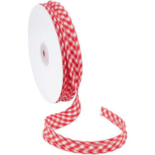 Polyester Gingham Skråbånd 0,8 tommer 40 yards