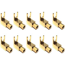 Retvinklet spadegaffelbindingsstolpe 4 mm bananstikfatning