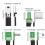 Cabo de transferência USB-C para USB de silicone, 480 Mbps 3