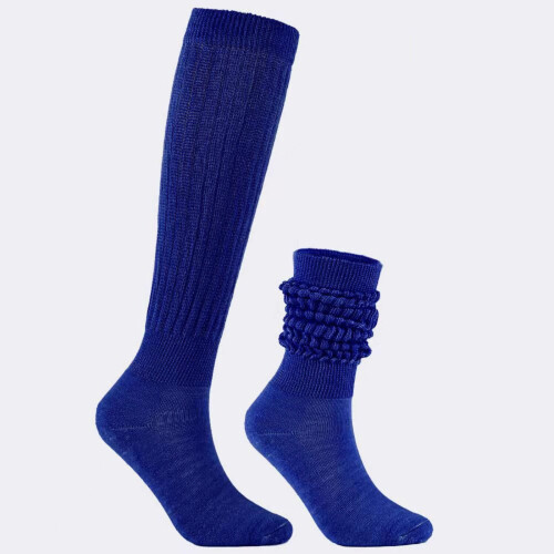Men's Wool Thermal Socks Blue Medium-High Tube One Size 2