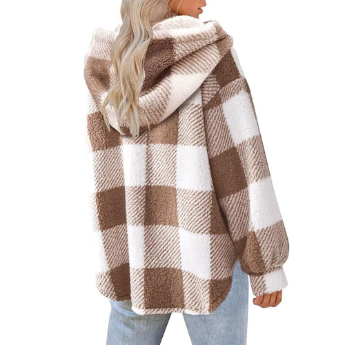 Dame vinterjakke med hette, langermet pullover 2