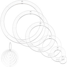 Circle Quilting Acrylic Templates Set 1 to 6 Inch with