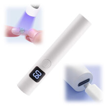 Lámpara UV para uñas, portátil, recargable, con pantalla LED (20s/60s)