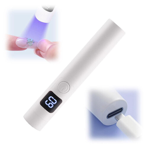 Draagbare, oplaadbare UV-nagellamp met LED-display (20-60 seconden)