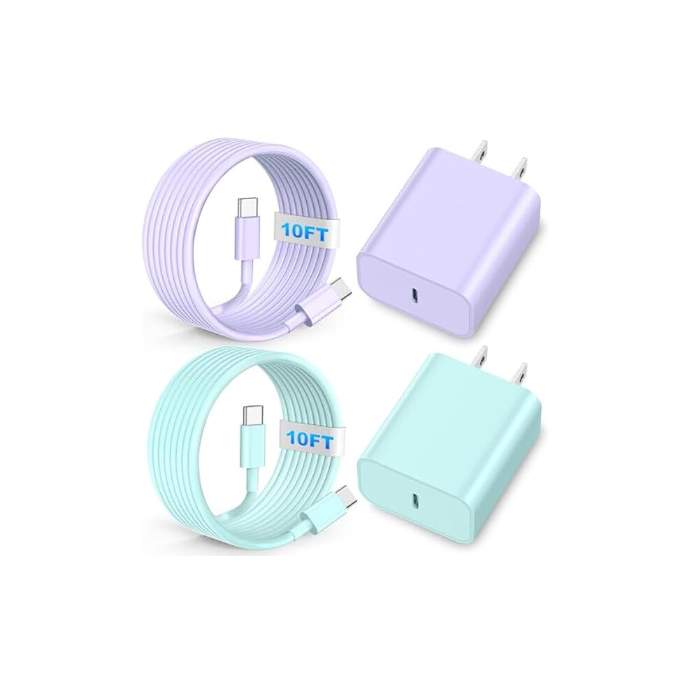 Zci 20W Usb-C Fast Charger With 10Ft Cable For Iphone 900223172631