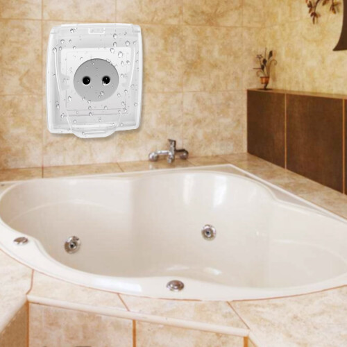 Clear Waterproof Outlet Cover Switches Socket Protective Box Lockable Bubble Cov 1