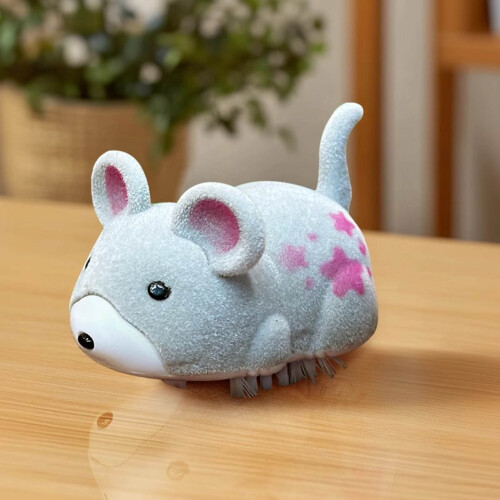 Interaktivt hamsterlegetøj til katte og hunde grå 5x4x3,5 cm