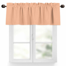 Peach Fuzz valance 60x18 in coral light-filtering rod