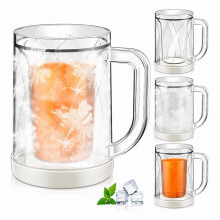 Chopes à bière à double paroi givrées (4 pièces)