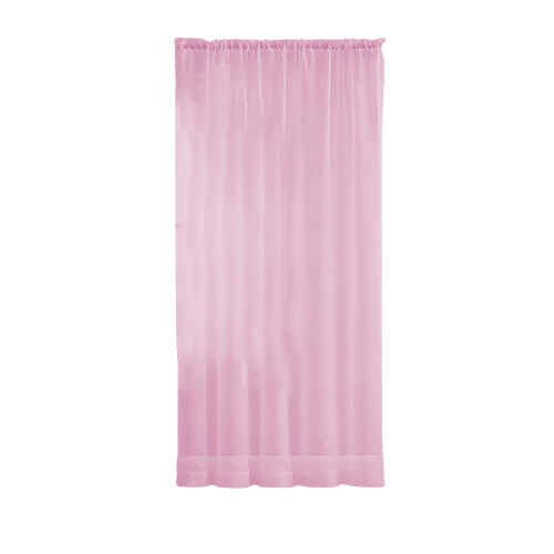 Voile Sheer Window Curtains Pink 41.7 in W 1 Panel 1