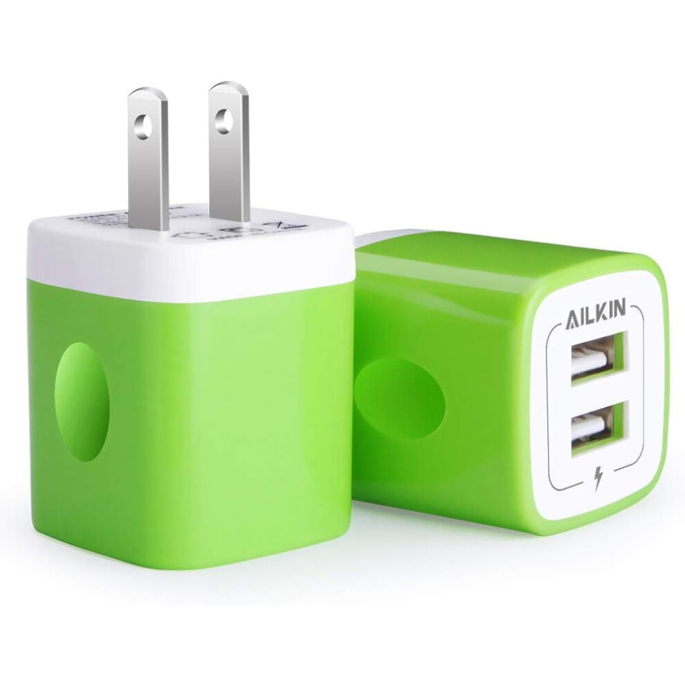 Usb Wall Charger Dual Port 2.1A 2-Pack 900223192196