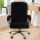 Housse de chaise de bureau en velours noir 2 pièces 3