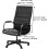 Housse de chaise de bureau en velours noir 2 pièces 4