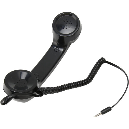 Retro Phone Handset Black Radiation-Resistant for Computers
