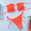 Orangefarbenes, gerafftes Bikini-Set mit Push-up-Polsterung 5