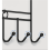 Ajtón átnyúló akasztós állvány, fehér, 7Hooks 6