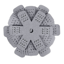 Protectores de silicona para ollas y sartenes, color gris, paquete de 12 unidades, 4 tamaños.
