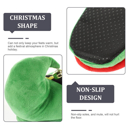 YEAHIBABY Elf Shoes Υφασμάτινα παπούτσια εσωτερικού χώρου για ενήλικες, 1 ζευγάρι 2