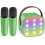 Mini Karaoke Machine with 2 Wireless Mics Purple 1