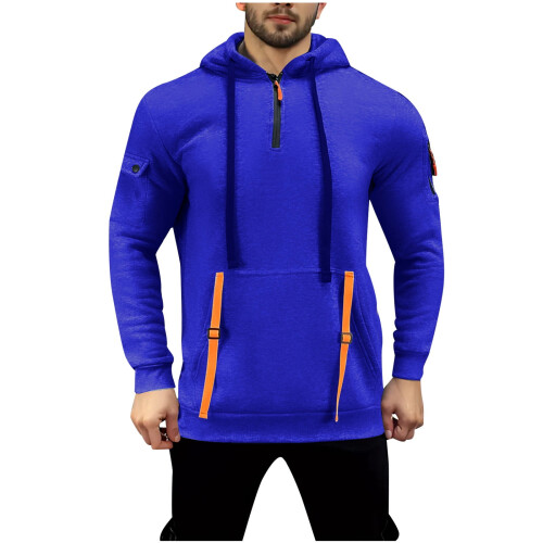 Moletom masculino leve com capuz e manga curta estampada 1