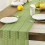 Chemin de table bohème en coton et lin, 33 x 183 cm 5