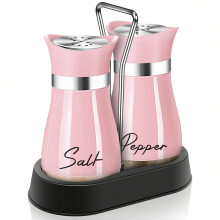 Zout- en peperstrooier set met houder (4 stuks)