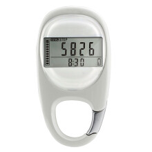 Digital pedometer with clip, 7-day memory, step and