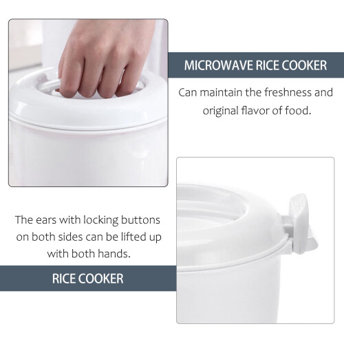 Cuiseur à riz pour micro-ondes avec récipient alimentaire bleu 1,2 L 1