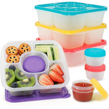 Bento-välipalarasiat, 5 lokeroa, 4 kpl