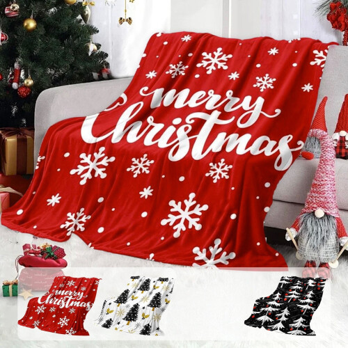 Kerstdeken van fleece, 28 x 39 inch.