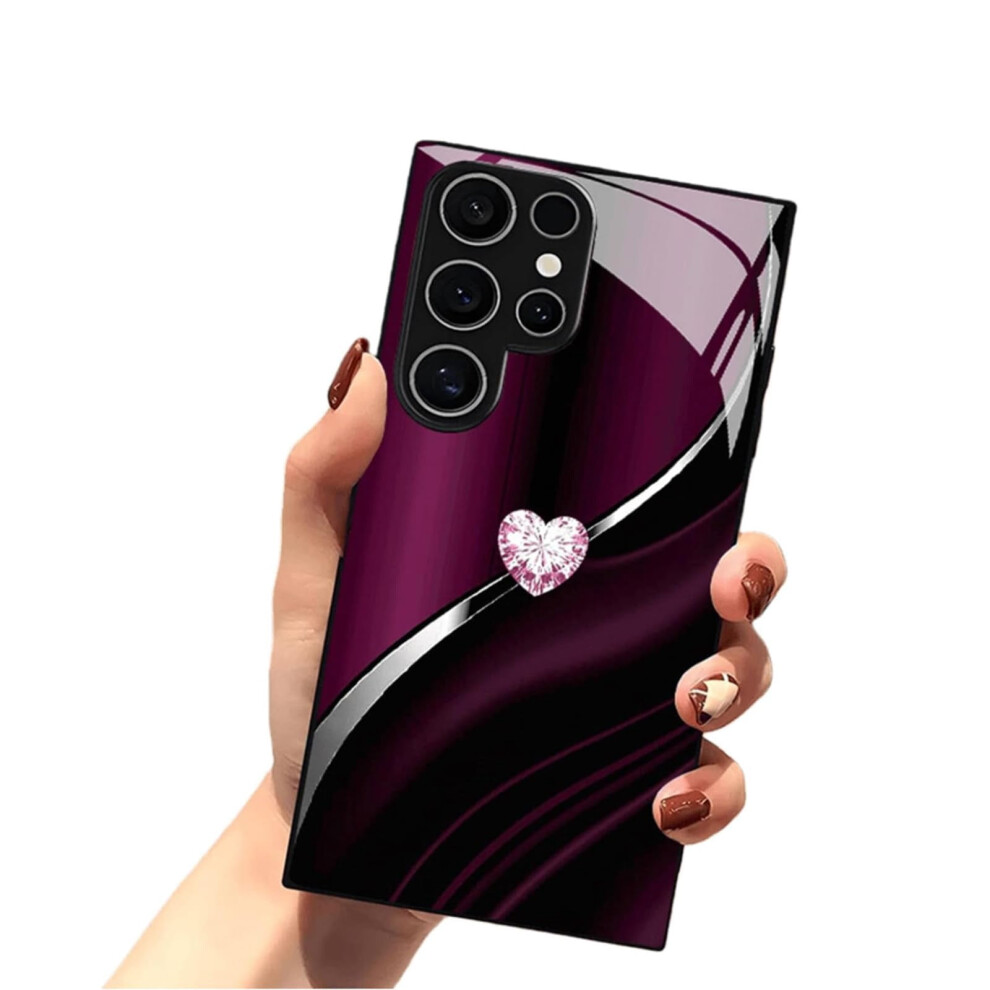 Sparkling Heart Hard Case For Samsung S24 Â Tempered 900223186942