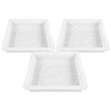 Concrete Garden Pathway Mold White Plastic 3 pcs