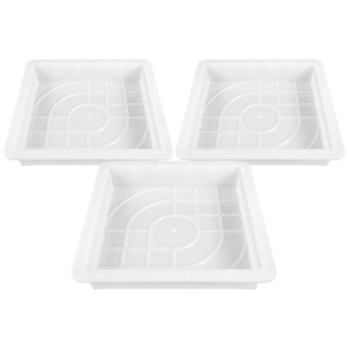 Concrete Garden Pathway Mold White Plastic 3 pcs