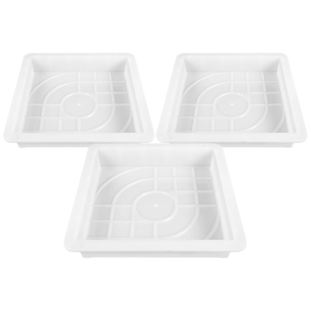 Concrete Garden Pathway Mold White Plastic 3 Pcs 962125998269